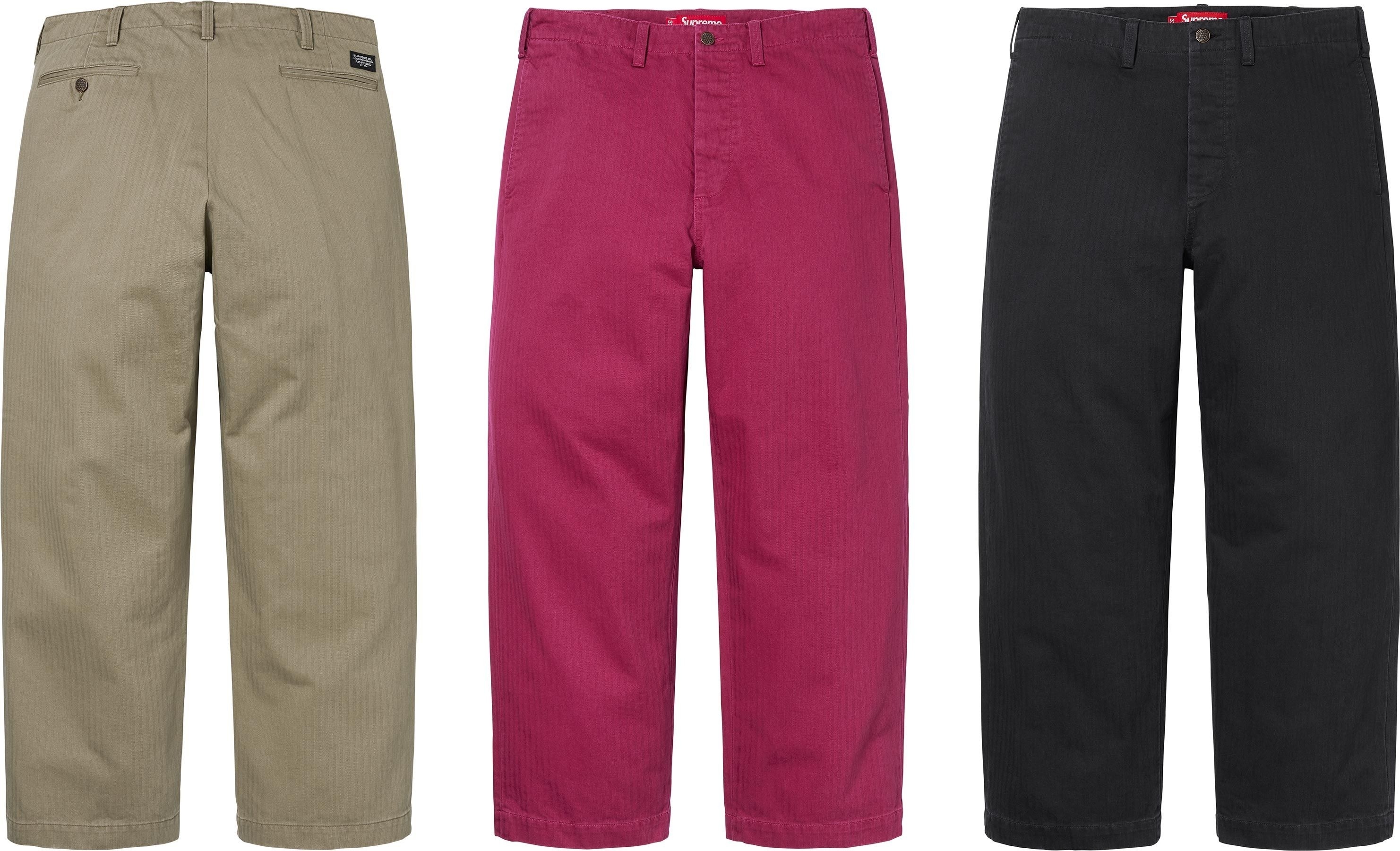 Washed Herringbone Chino Pant